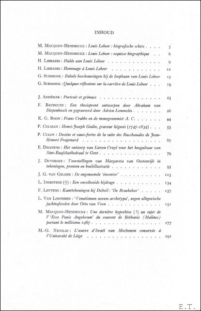Articles and contributions from The Golden Passer - DE GULDEN PASSER, 52e jaargang, 1974 , bulletin van de vereeniging der Antwerpse Bibliophielen The Golden Compasses.