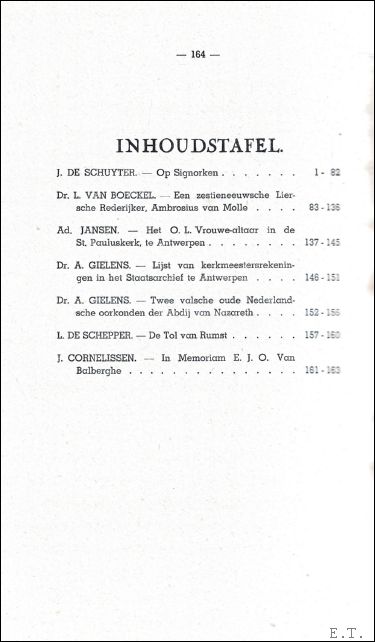 N/A. - TIJDSCHRIFT VOOR GESCHIEDENIS EN FOLKLORE. 4e jaargang - 3e - 4e afl - blz 1- 82