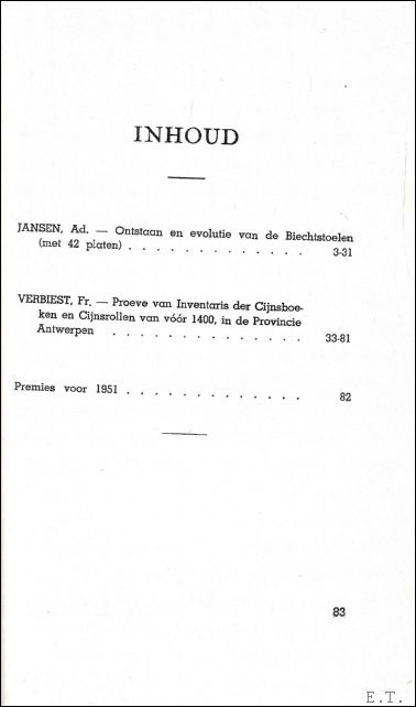 N/A. - TIJDSCHRIFT VOOR GESCHIEDENIS EN FOLKLORE. 14e jaargang - 83 blz