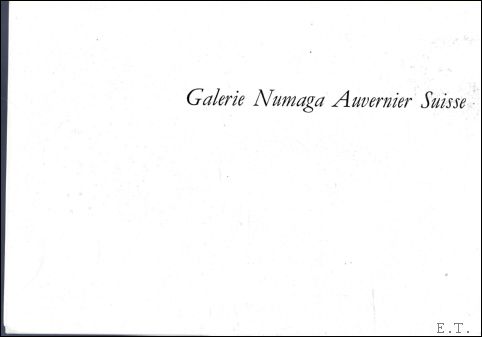 Sartoris, Alberto - Bonfanti Exposition, Galerie Numaga, Auvernier,