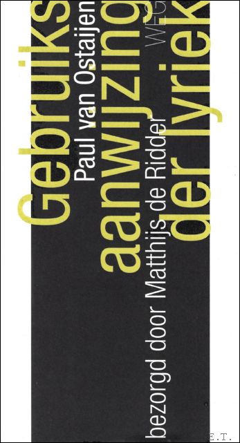 Paul van Ostaijen - Gebruiksaanwijzing der lyriek